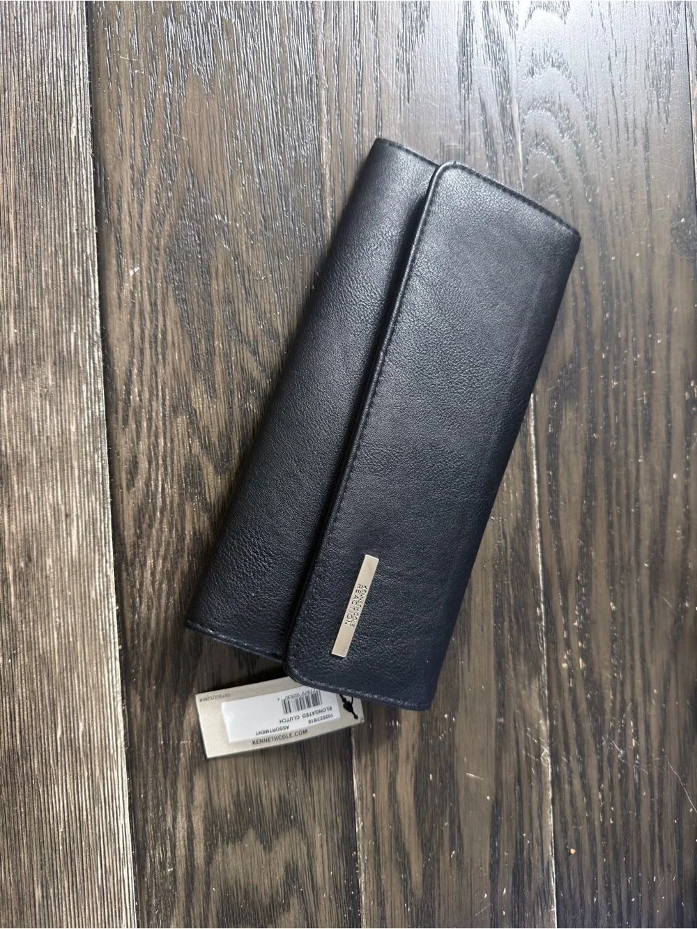 Kenneth Cole Reaction Black Organizer Clutch Wallet NWT